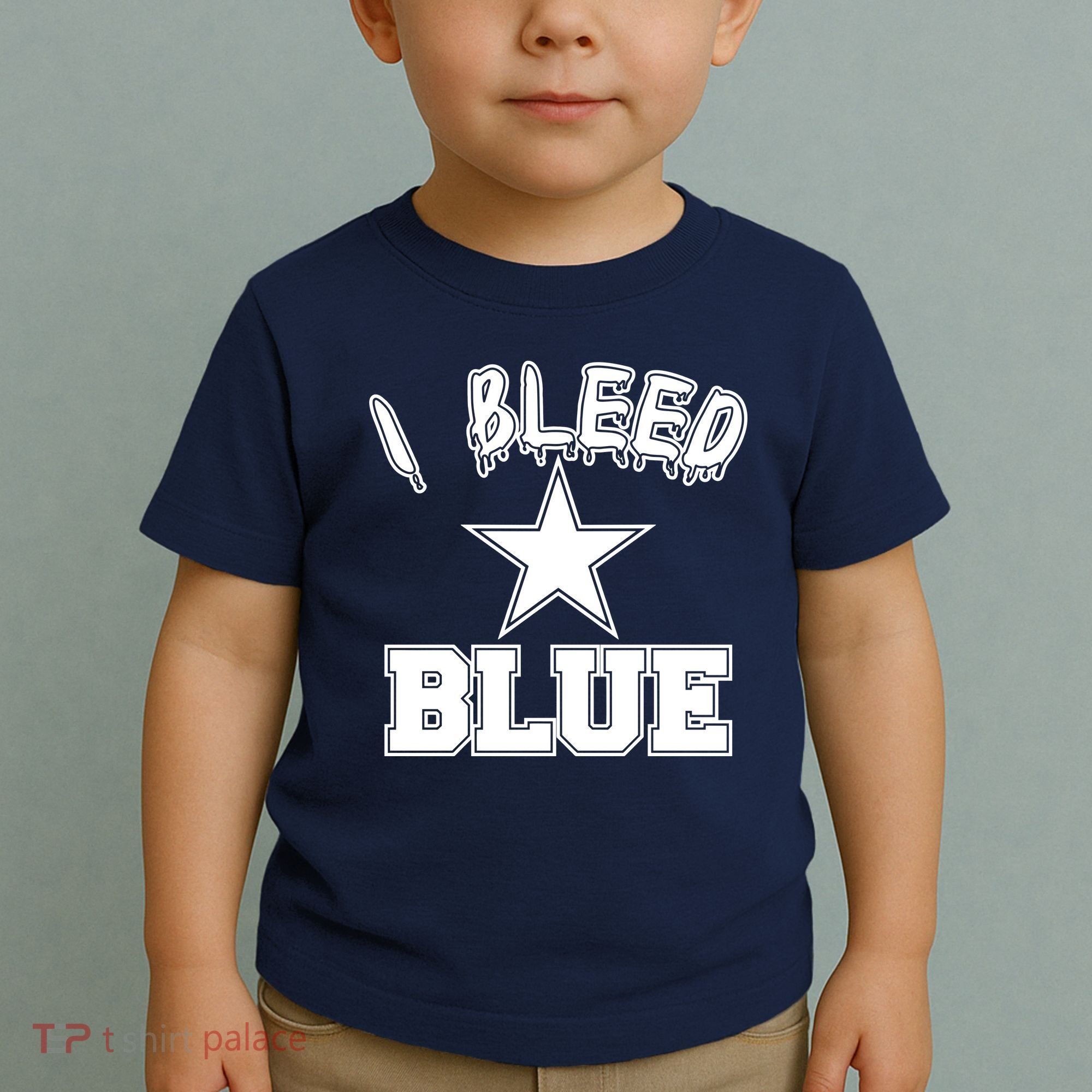 I Bleed Blue Dallas, Texas Fan Pride Toddler T-Shirt