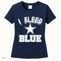 I Bleed Blue Dallas, Texas Fan Pride Women's T-Shirt thumb 0