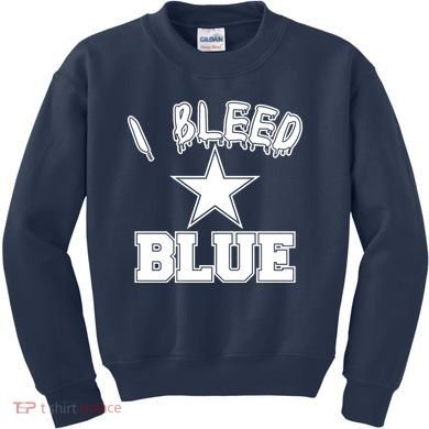 I Bleed Blue Dallas, Texas Fan Pride Kids Sweatshirt