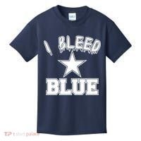 I Bleed Blue Dallas, Texas Fan Pride Kids T-Shirt thumb 0
