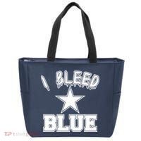 I Bleed Blue Dallas, Texas Fan Pride Tote Bag thumb 0