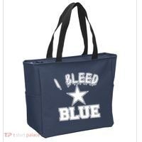 I Bleed Blue Dallas, Texas Fan Pride Tote Bag thumb 2