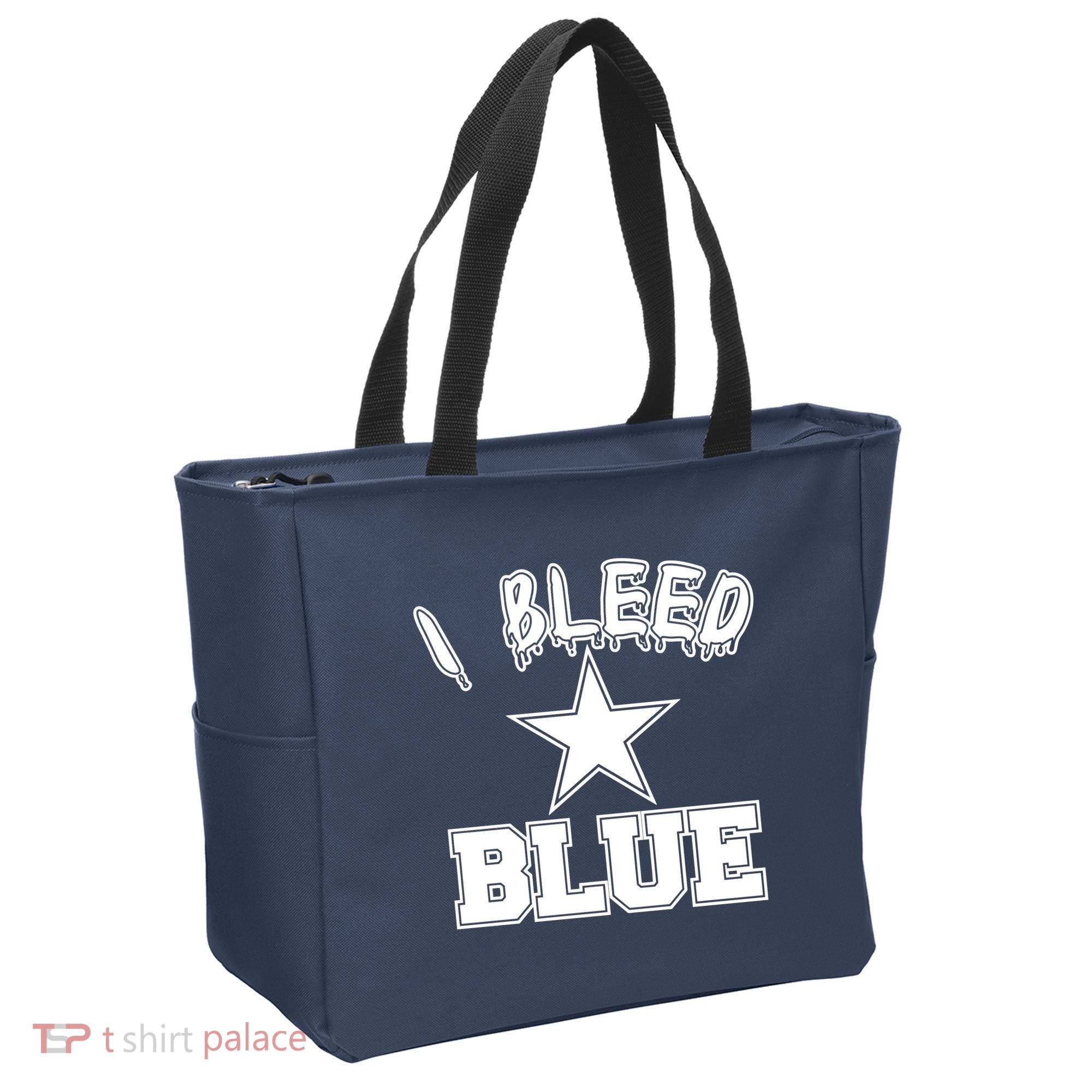 I Bleed Blue Dallas, Texas Fan Pride Tote Bag