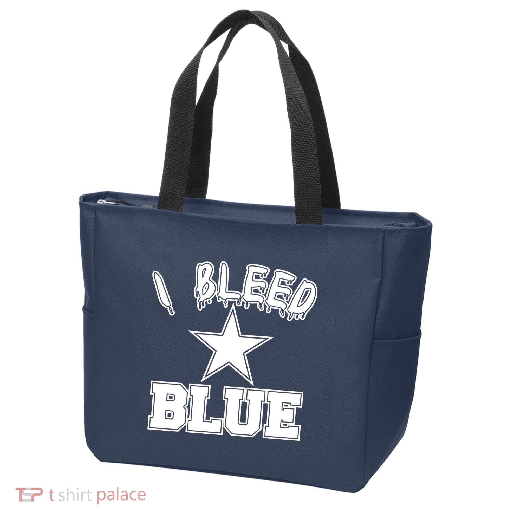 I Bleed Blue Dallas, Texas Fan Pride Tote Bag