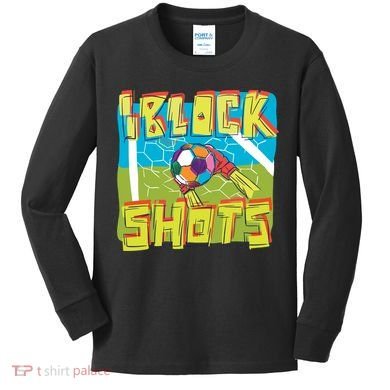 I Block Shots Kids Long Sleeve Shirt