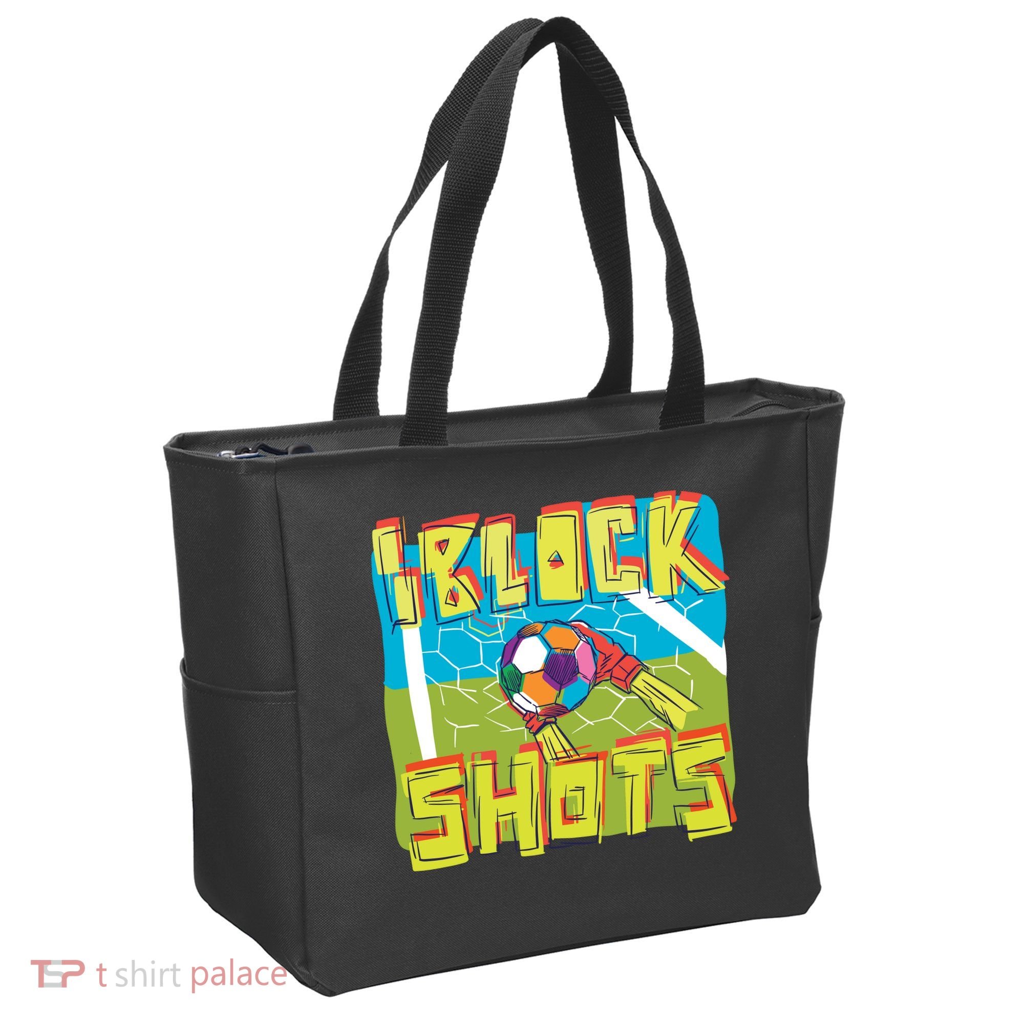I Block Shots Tote Bag
