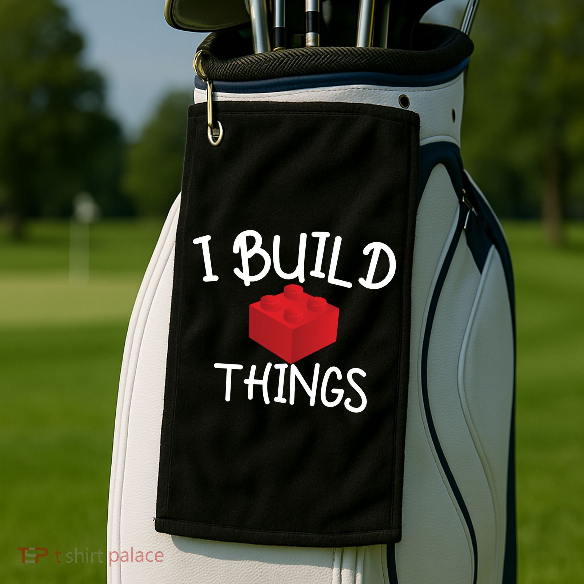 I Build Things Building Blocks Golf Towel