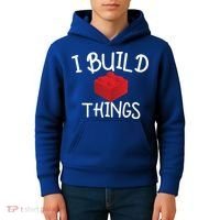 I Build Things Building Blocks Kids Hoodie thumb 4