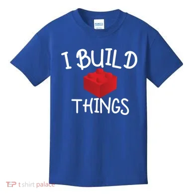 I Build Things Building Blocks Kids T-Shirt