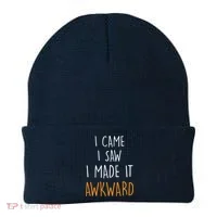 I Cam I Saw I Made It Awkward Beanie thumb 0