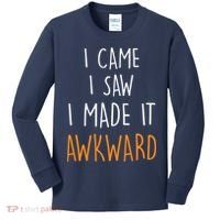 I Cam I Saw I Made It Awkward Kids Long Sleeve Shirt thumb 0