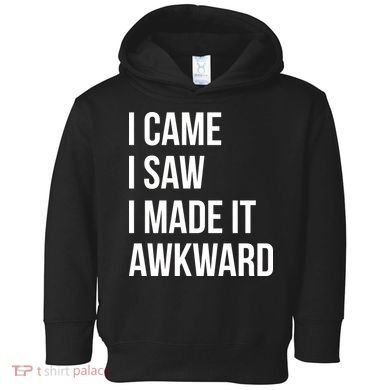 I Came I Saw I Made It Awkward Funny Toddler Hoodie