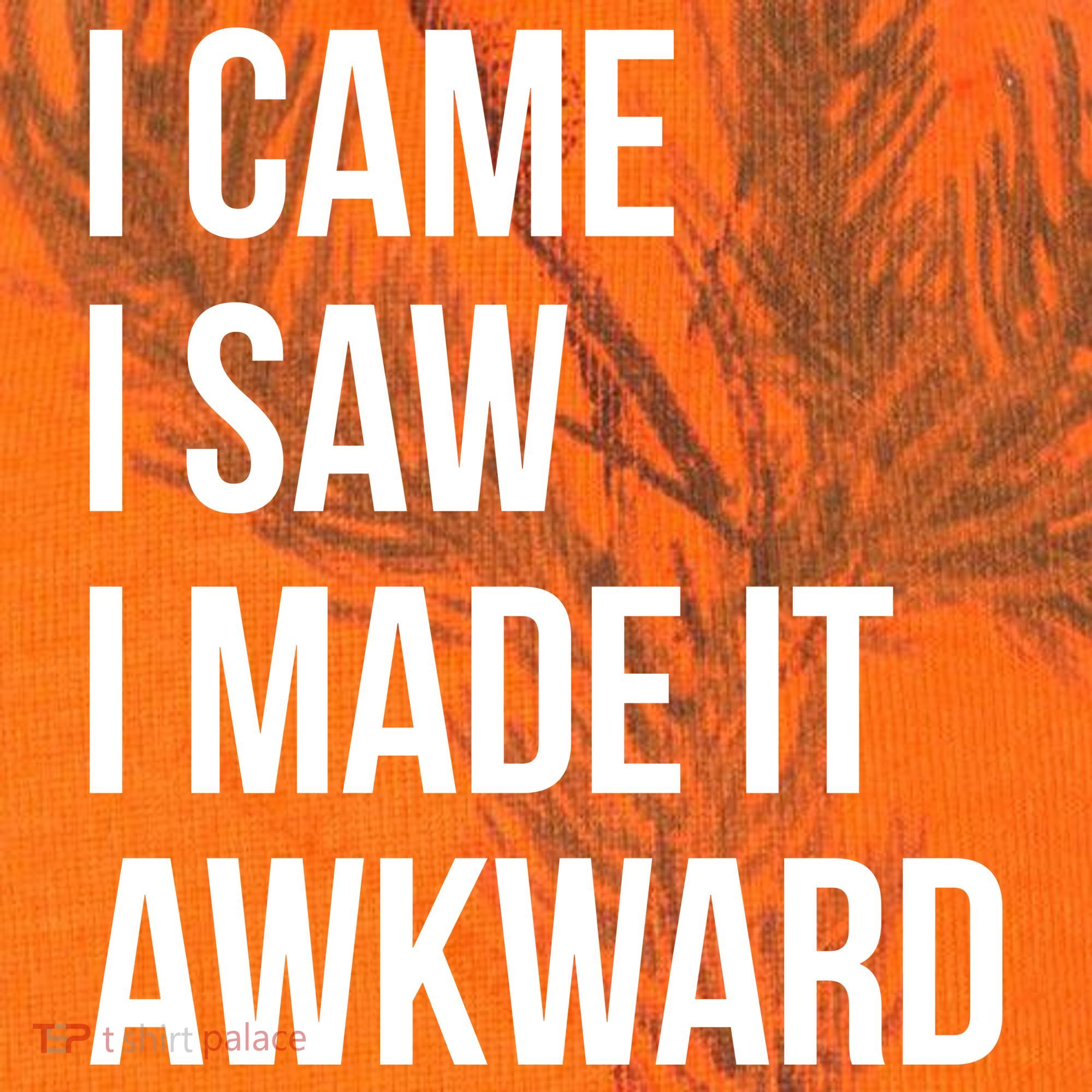 I Came I Saw I Made It Awkward Funny Kati Licensed 12" Camo Cuffed Beanie