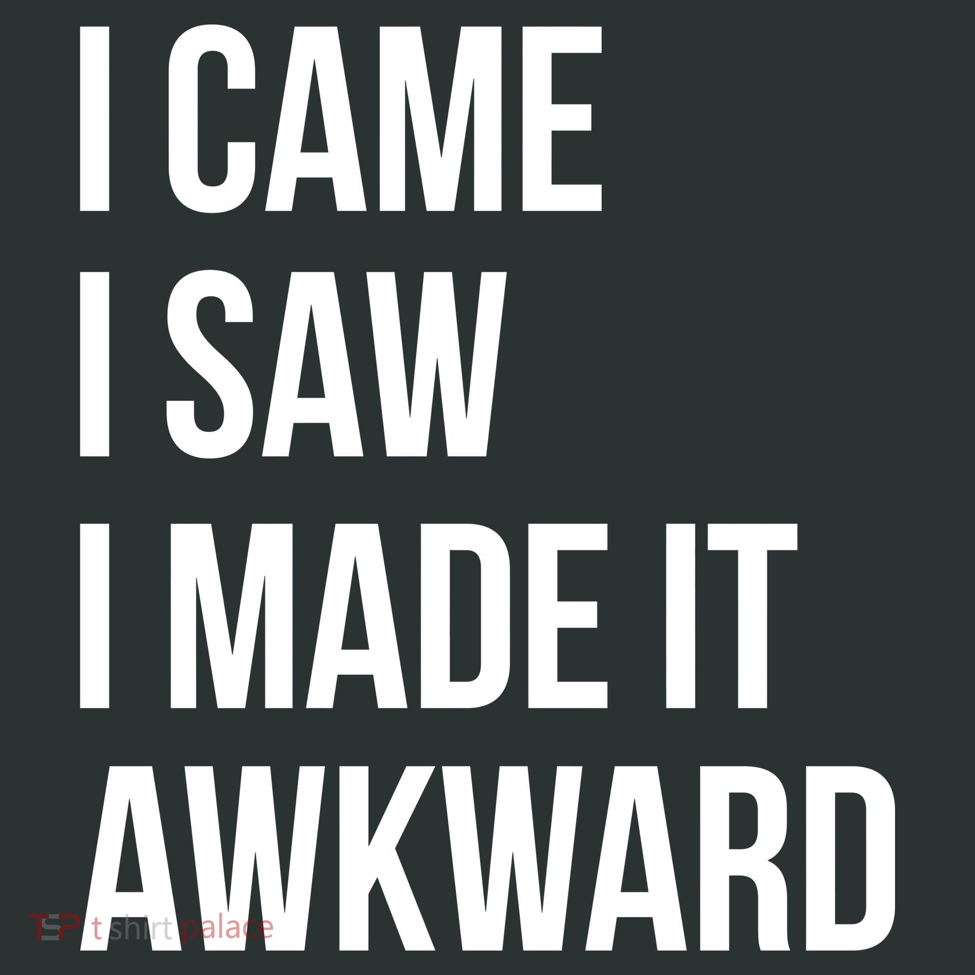 I Came I Saw I Made It Awkward Funny Flat Bill Trucker Hat