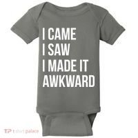 I Came I Saw I Made It Awkward Funny Baby Bodysuit thumb 0
