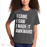 I Came I Saw I Made It Awkward Funny Kids T-Shirt thumb 2