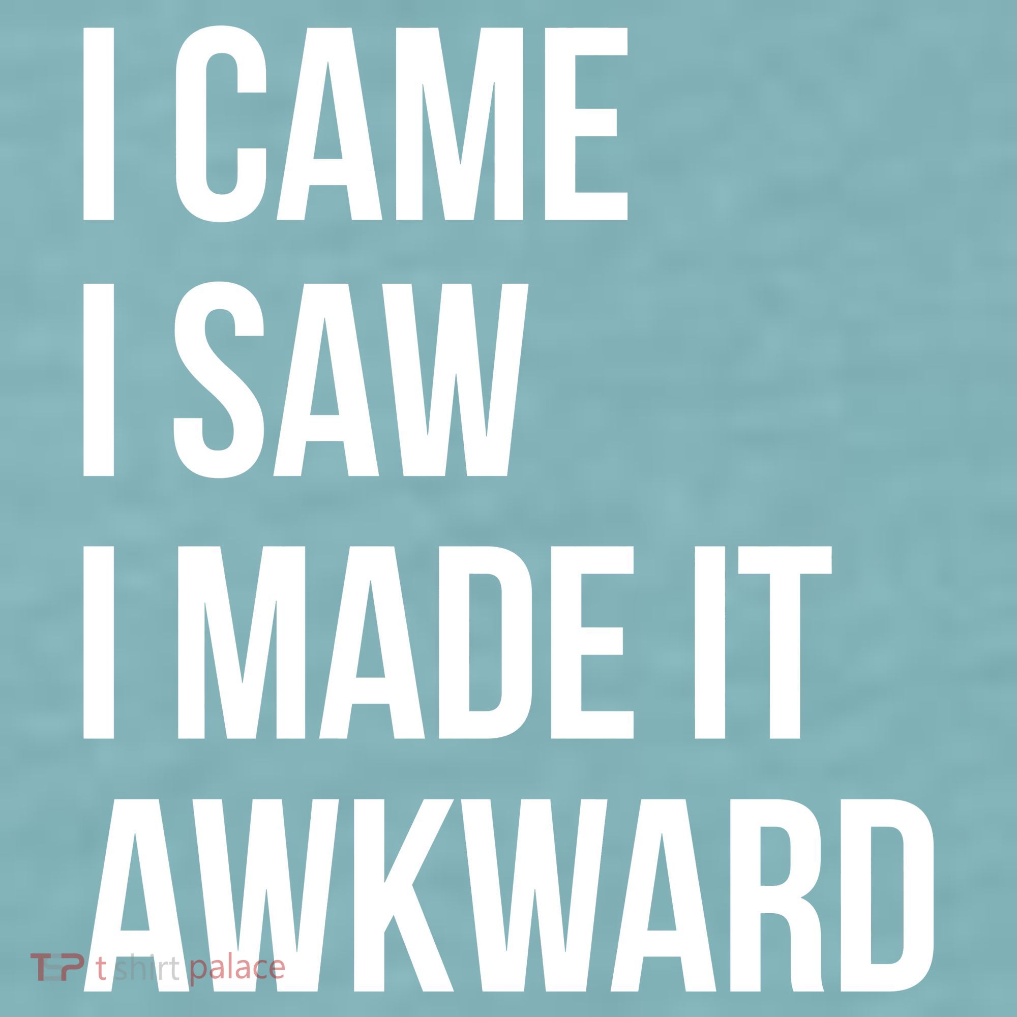 I Came I Saw I Made It Awkward Funny Sueded Cloud Jersey T-Shirt