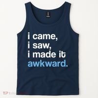I Came I Saw I Made It Awkward Funny Meme Tank Top thumb 2