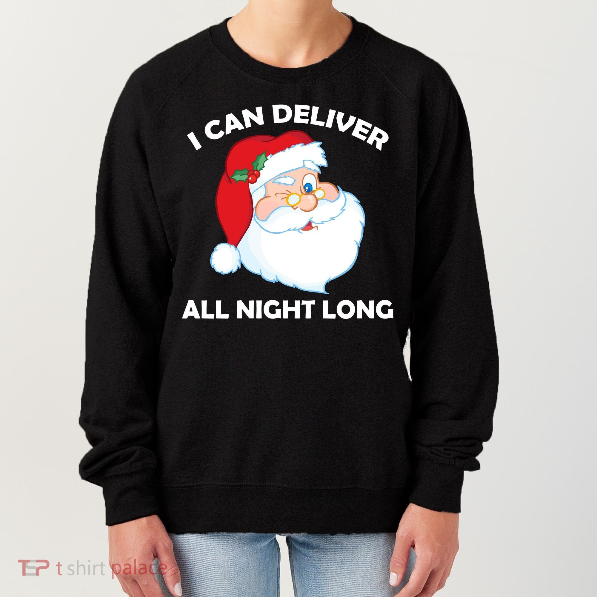 I Can Deliver All Night Long X-Mas Bad Santa Women's Sweatshirt