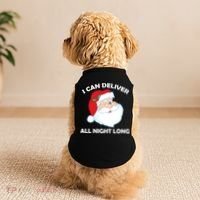 I Can Deliver All Night Long X-Mas Bad Santa Doggie Tank thumb 2