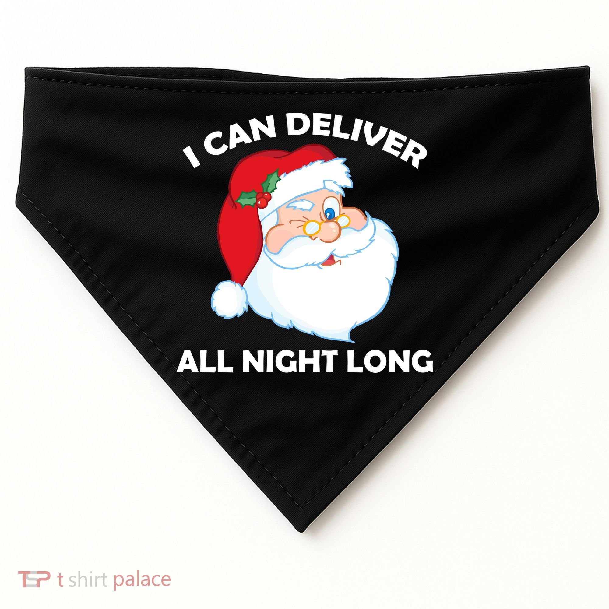 I Can Deliver All Night Long X-Mas Bad Santa USA-Made Doggie Bandana