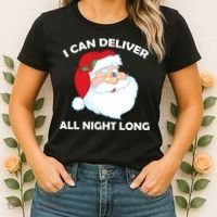 I Can Deliver All Night Long X-Mas Bad Santa Women's T-Shirt thumb 2