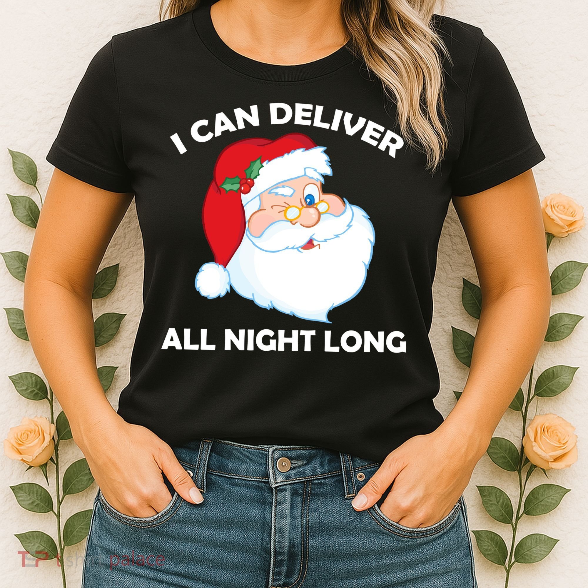 I Can Deliver All Night Long X-Mas Bad Santa Women's T-Shirt