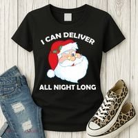 I Can Deliver All Night Long X-Mas Bad Santa Women's T-Shirt thumb 3