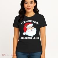 I Can Deliver All Night Long X-Mas Bad Santa Women's T-Shirt thumb 4