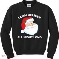 I Can Deliver All Night Long X-Mas Bad Santa Kids Sweatshirt thumb 0