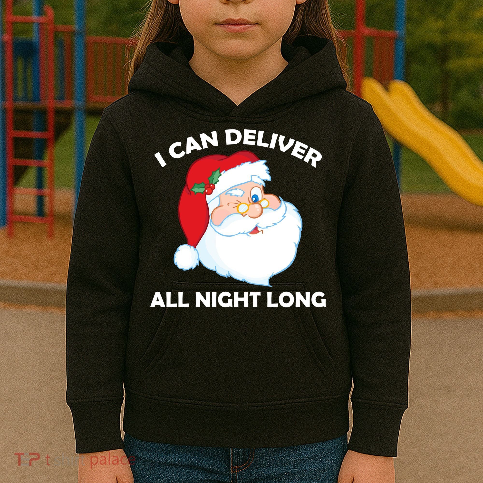 I Can Deliver All Night Long X-Mas Bad Santa Kids Hoodie