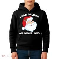 I Can Deliver All Night Long X-Mas Bad Santa Kids Hoodie thumb 4