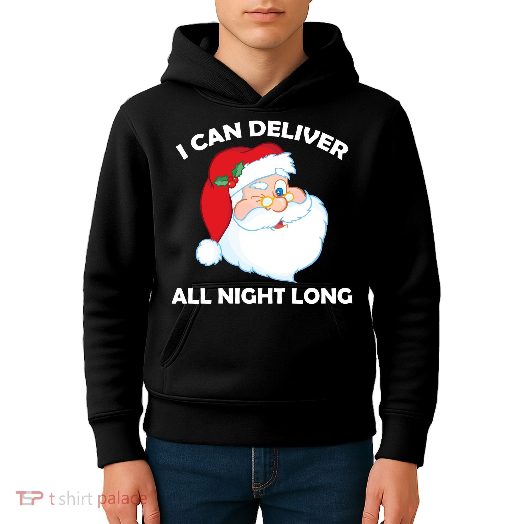 I Can Deliver All Night Long X-Mas Bad Santa Kids Hoodie