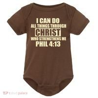 I Can Do All Thing Through Christ Phil 4:13 Baby Bodysuit thumb 0