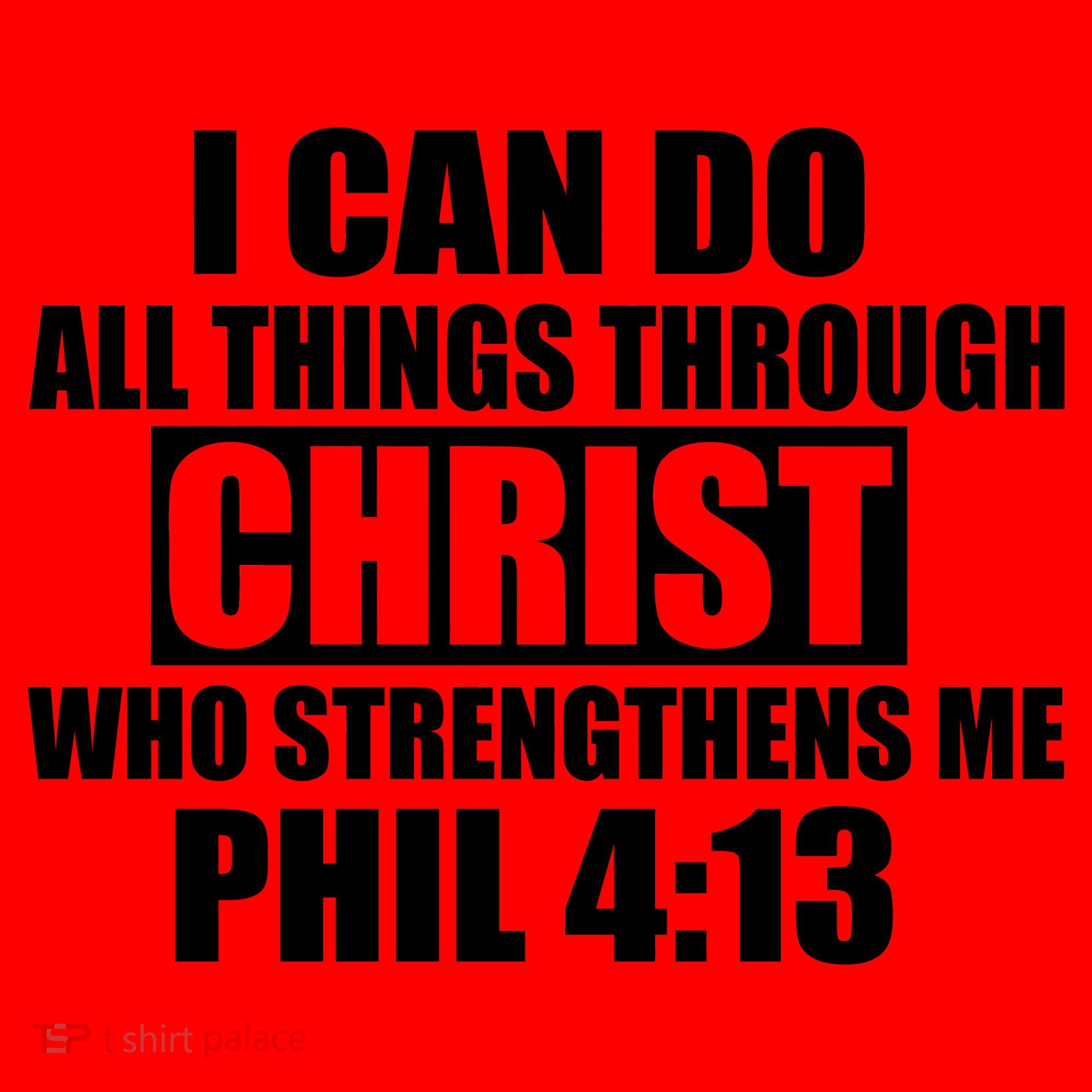 I Can Do All Thing Through Christ Phil 4:13 Santa Hat