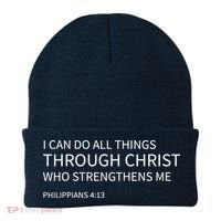 I Can Do All Things Through Christ Beanie thumb 0