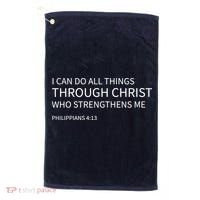 I Can Do All Things Through Christ Golf Towel thumb 0