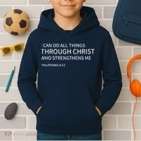 I Can Do All Things Through Christ Kids Hoodie thumb 2