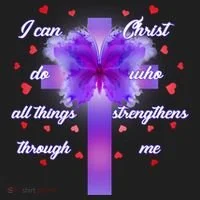 I Can Do All Things Through Christ Butterfly Cross Women's Sweatshirt thumb 2