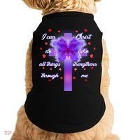 I Can Do All Things Through Christ Butterfly Cross Doggie Tank thumb 0