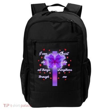 I Can Do All Things Through Christ Butterfly Cross Backpack