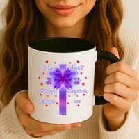 I Can Do All Things Through Christ Butterfly Cross Coffee Mug thumb 3