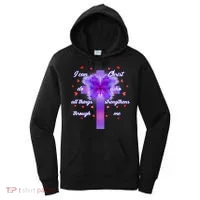 I Can Do All Things Through Christ Butterfly Cross Women's Hoodie thumb 0