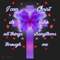 I Can Do All Things Through Christ Butterfly Cross Tumbler thumb 3