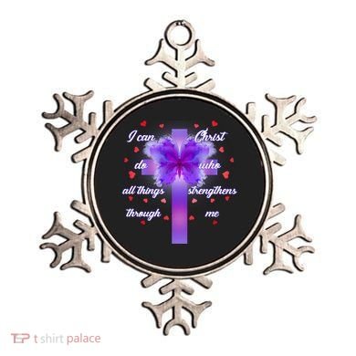 I Can Do All Things Through Christ Butterfly Cross Ornament