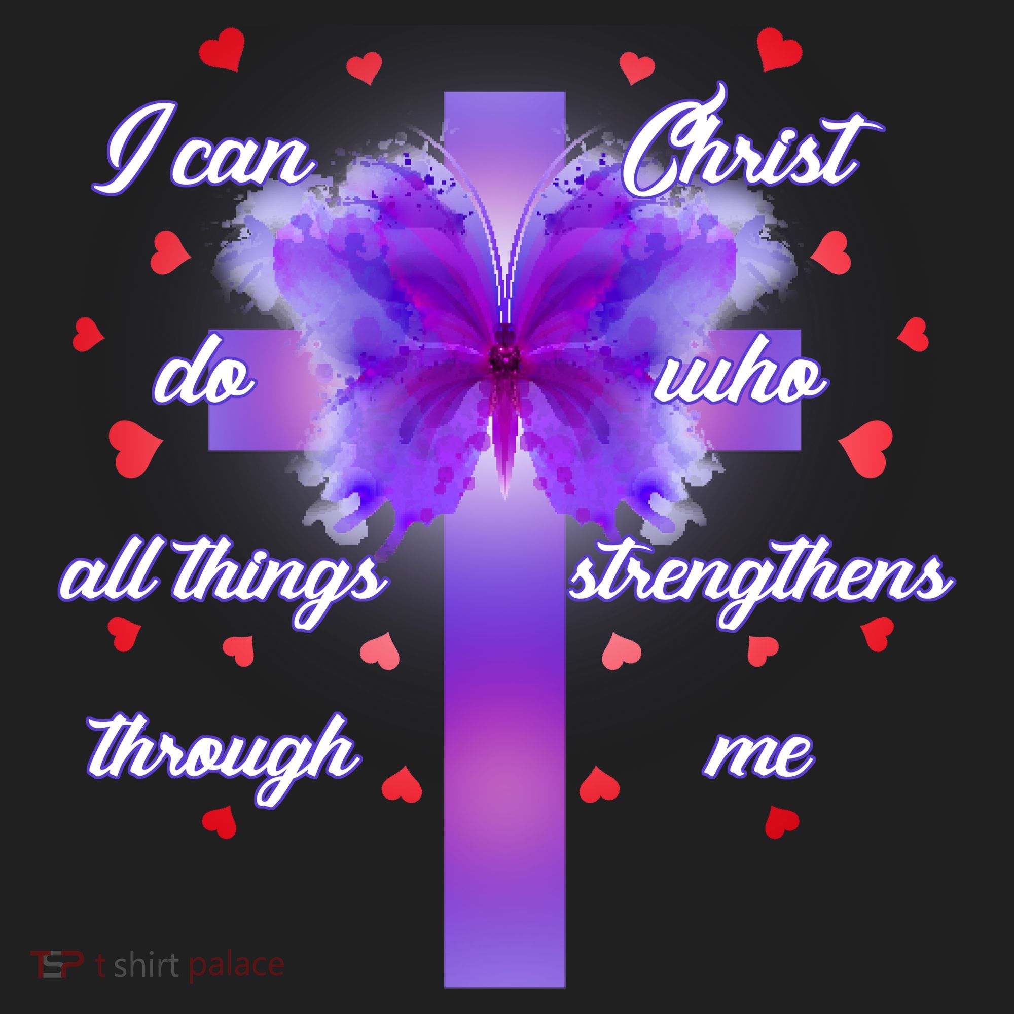I Can Do All Things Through Christ Butterfly Cross Hat