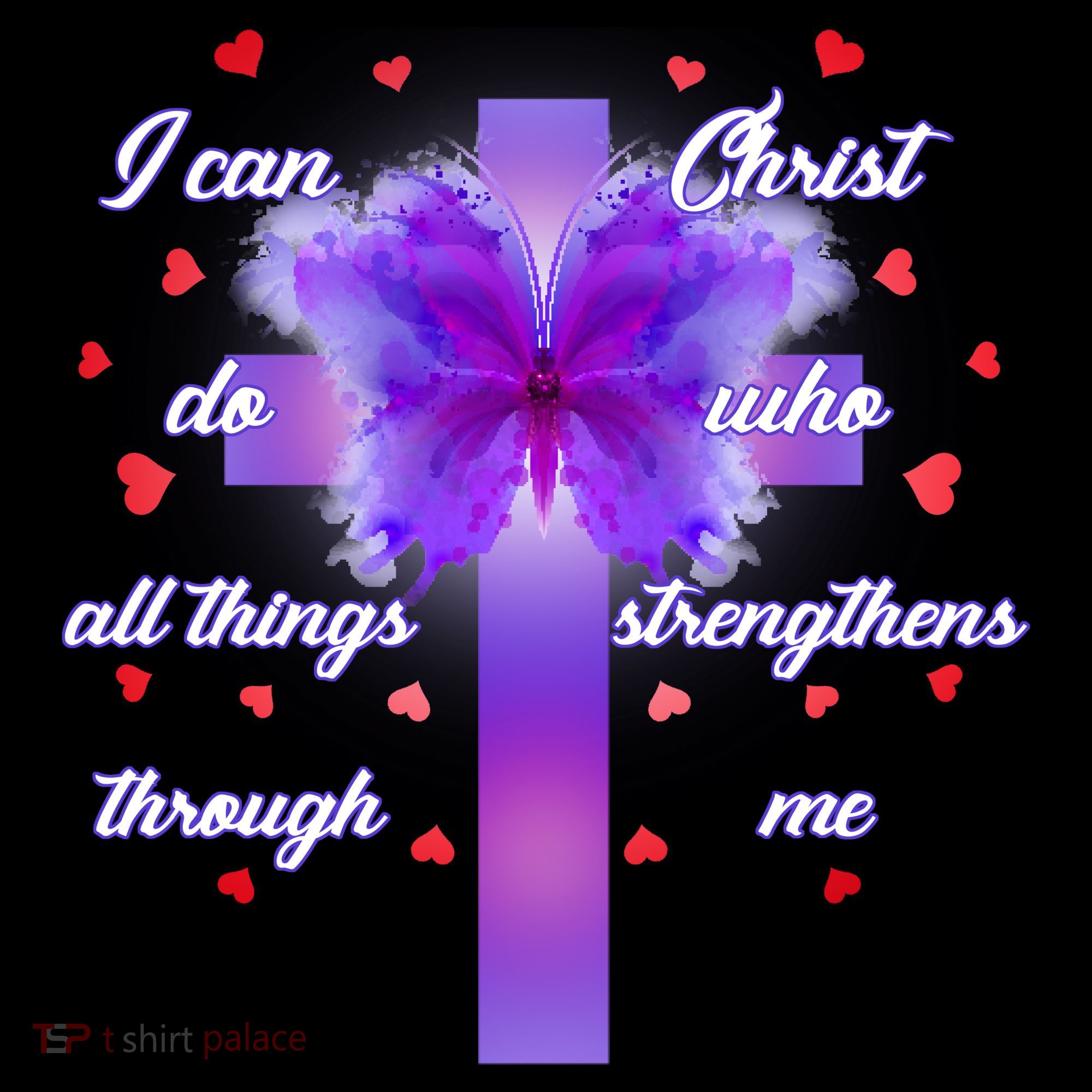 I Can Do All Things Through Christ Butterfly Cross Visor