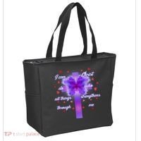 I Can Do All Things Through Christ Butterfly Cross Tote Bag thumb 2