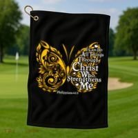 I Can Do All Things Through Christ Philippians 4:13  Golf Towel thumb 1
