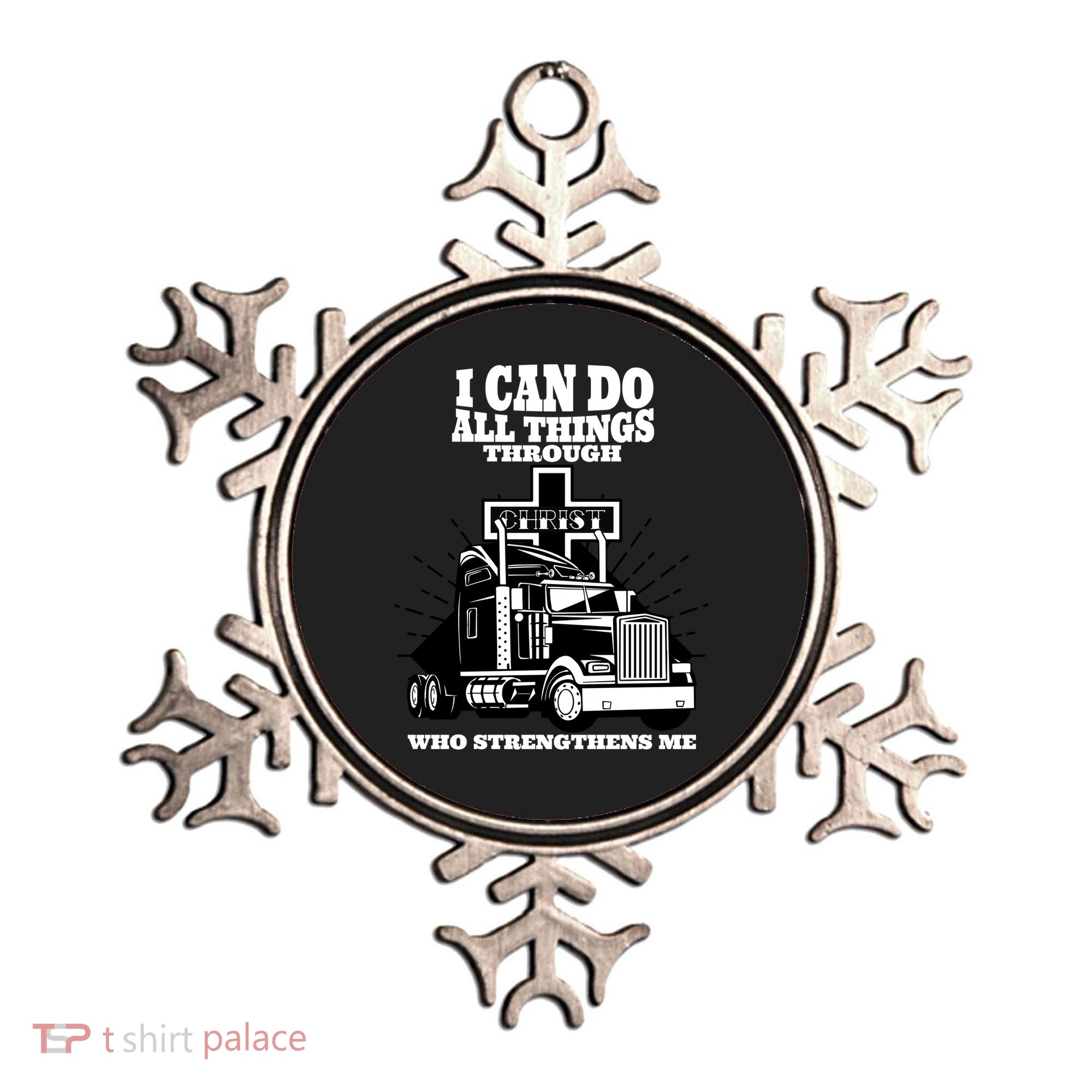 I Can Do All Things Through Christ Truck Driver Ornament